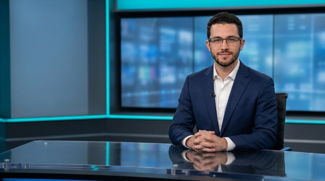 Clark Devereaux at the anchor desk